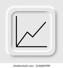 Graph-Diagramm einfache Symbol-Vektorgrafik. Flaches Design. Neumorphism design.ai