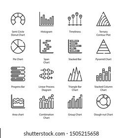 Graph And Diagram Thin Line icons - Editable Stroke