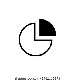 Graph Digital Marketing, Pie Chart flat vector icon. Simple solid symbol isolated on white background. Graph Digital Marketing, Pie Chart sign design template for web and mobile UI element