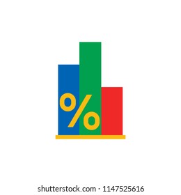 Graph Discount Logo Icon Design