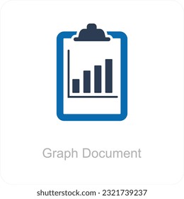 Graph Document and Report Icon Concept