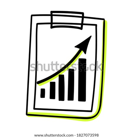 Graph doodle sketch. Hand drawn vector stock illustration.