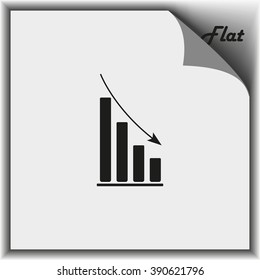 The graph down icon.