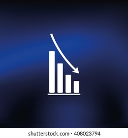 The graph down icon.
