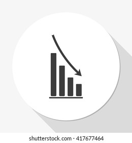 The graph down icon.
