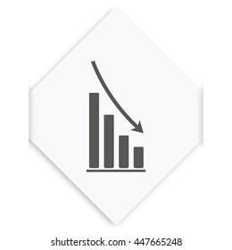 The graph down icon.