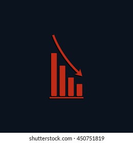 The graph down icon.