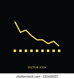 The graph down icon.