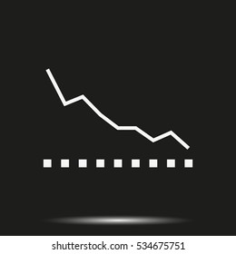 The graph down icon.