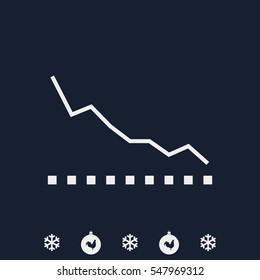 The graph down icon.