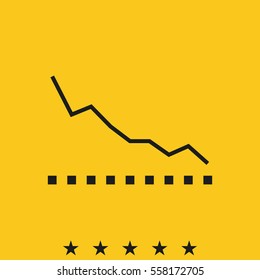 The graph down icon.