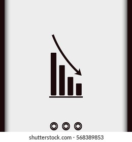 The graph down icon.