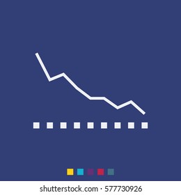 The graph down icon.