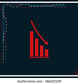 The graph down icon.