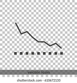 The graph down icon.