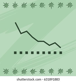 The graph down icon.