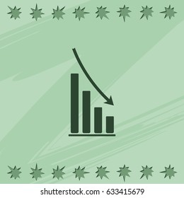 The graph down icon.