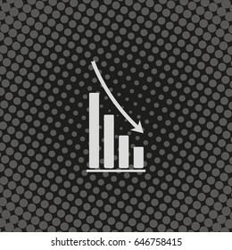 The graph down icon.