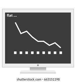 The graph down icon.