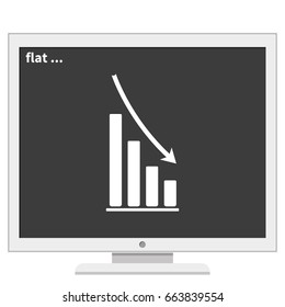 The graph down icon.