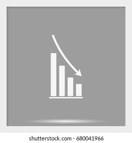 The graph down icon.