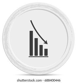 The graph down icon.