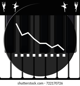 The graph down icon.