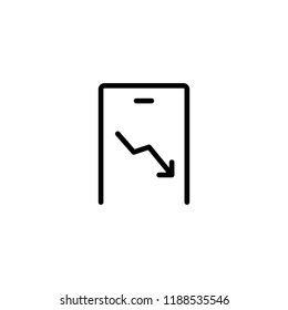 graph down icon vector