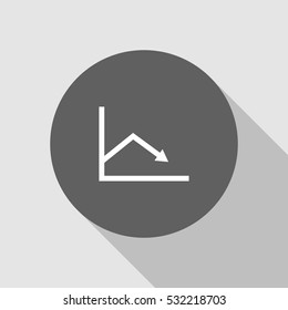 graph down icon vector, can be used for web and mobile design