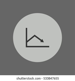 graph down icon vector, can be used for web and mobile design