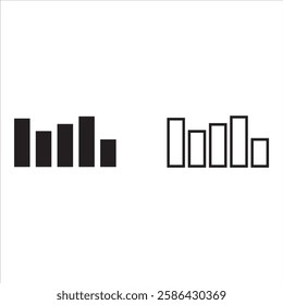 Graph down, reduce progress line icon set. Simple outline style efficiency decrease graphic, finance chart, abstract graph, trend vector illustration. Arrow below, bankrupt. EPS 10
