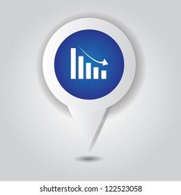 Graph down symbol,Vector