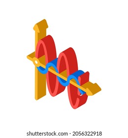 graph of electromagnetic waves isometric icon vector. graph of electromagnetic waves sign. isolated symbol illustration