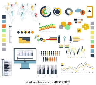 Graph Elements. Vector Illustration.