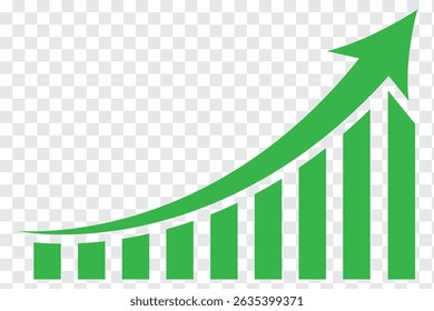 Graph enhancing and falling icon. Vector graph with black, green and red arrows. Graph with increase and decrease report.