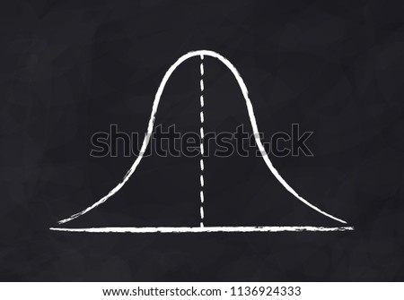 The graph of expectation drawn on a chalkboard