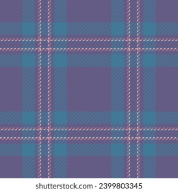 Graph fabric textile seamless, goose tartan vector plaid. Oilcloth background pattern texture check in indigo and cyan colors.