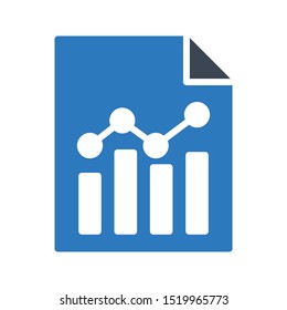 graph file glyph colour line vector icon