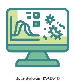 Icono Relleno gráfico Twotone. Concepto de transmisión de virus.
