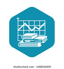 Graph finance book icon. Simple illustration of graph finance book vector icon for web design isolated on white background