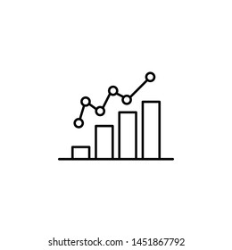 Graph finance chart outline icon. Element of finance illustration icon. signs, symbols can be used for web, logo, mobile app, UI, UX