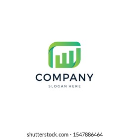 Graph Finance logo design vector template