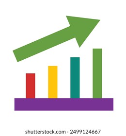 Graph Flat Icon Design For Personal nad Commercial Use