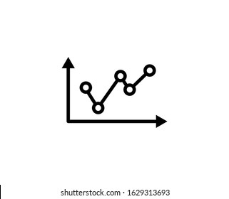 Graph flat icon. Single high quality outline symbol for web design or mobile app.  Graph thin line signs for design logo, visit card, etc. Outline pictogram EPS10