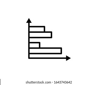 Graph flat icon. Single high quality outline symbol for web design or mobile app.  Graph thin line signs for design logo, visit card, etc. Outline pictogram EPS10