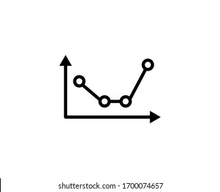 Graph flat icon. Single high quality outline symbol for web design or mobile app.  Graph thin line signs for design logo, visit card, etc. Outline pictogram EPS10