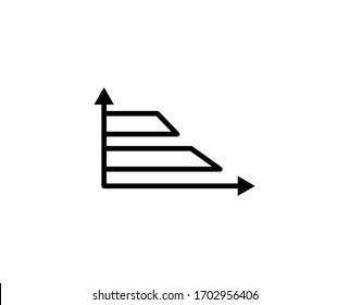 Graph flat icon. Single high quality outline symbol for web design or mobile app.  Graph thin line signs for design logo, visit card, etc. Outline pictogram EPS10