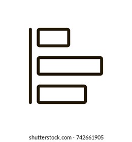 Graph flat icon. Single high quality outline symbol of diagram for web design or mobile app. Thin line signs of chart for design logo, visit card, etc. Outline pictogram of internet
