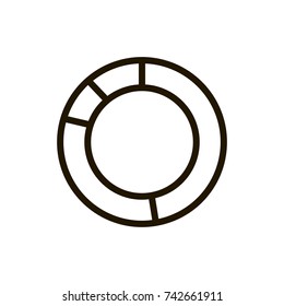 Graph flat icon. Single high quality outline symbol of diagram for web design or mobile app. Thin line signs of chart for design logo, visit card, etc. Outline pictogram of internet
