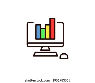 Icono plano gráfico. Señales de línea delgada para el logotipo de diseño, tarjeta de visita, etc. Símbolo de esquema único de alta calidad para diseño web o aplicación móvil. Pictograma de esquema gráfico.
